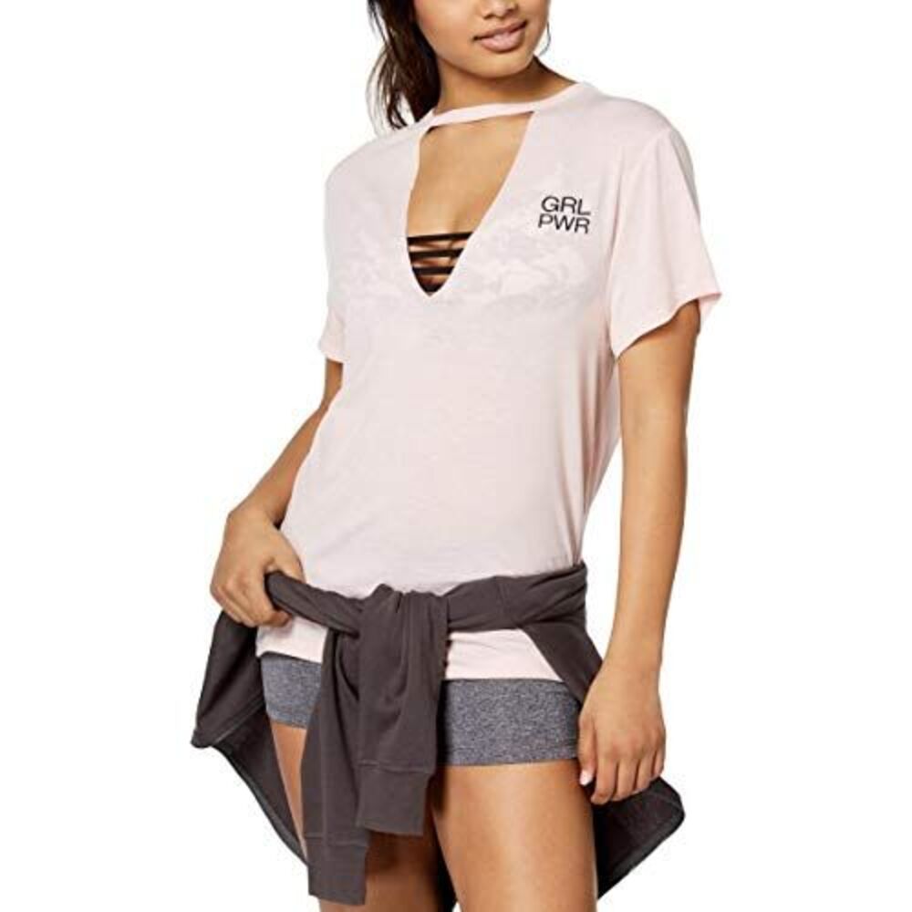 Material Girl Active Juniors Girl Power Cutout Graphic T-Shirt